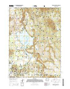 Thompson Reservoir Oregon Current topographic map, 1:24000 scale, 7.5 X 7.5 Minute, Year 2014