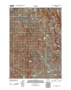 Three Fingers Rock Oregon Historical topographic map, 1:24000 scale, 7.5 X 7.5 Minute, Year 2011