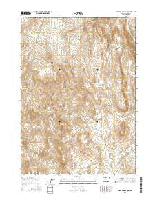 Three Fingers Rock Oregon Current topographic map, 1:24000 scale, 7.5 X 7.5 Minute, Year 2014