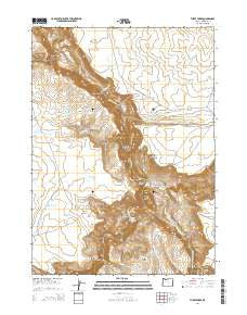 Three Forks Oregon Current topographic map, 1:24000 scale, 7.5 X 7.5 Minute, Year 2014