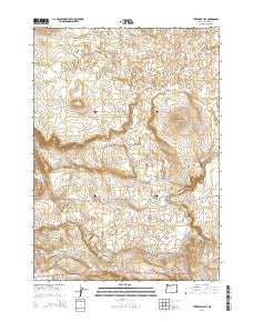 Threemile Hill Oregon Current topographic map, 1:24000 scale, 7.5 X 7.5 Minute, Year 2014