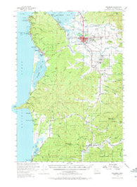 Tillamook Oregon Historical topographic map, 1:62500 scale, 15 X 15 Minute, Year 1955