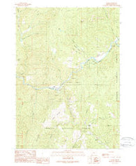 Tiller Oregon Historical topographic map, 1:24000 scale, 7.5 X 7.5 Minute, Year 1989