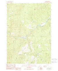 Tiller Oregon Historical topographic map, 1:24000 scale, 7.5 X 7.5 Minute, Year 1989