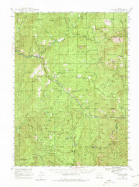 Tiller Oregon Historical topographic map, 1:62500 scale, 15 X 15 Minute, Year 1944