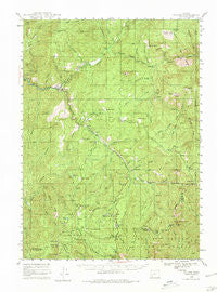Tiller Oregon Historical topographic map, 1:62500 scale, 15 X 15 Minute, Year 1944
