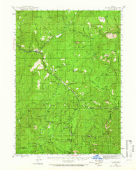 Tiller Oregon Historical topographic map, 1:62500 scale, 15 X 15 Minute, Year 1944