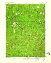 Tiller Oregon Historical topographic map, 1:62500 scale, 15 X 15 Minute, Year 1944