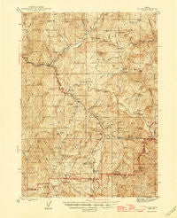 Tiller Oregon Historical topographic map, 1:62500 scale, 15 X 15 Minute, Year 1944