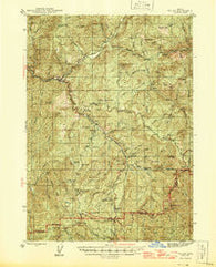 Tiller Oregon Historical topographic map, 1:62500 scale, 15 X 15 Minute, Year 1944