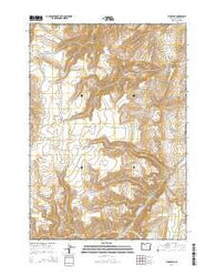 Tims Peak Oregon Current topographic map, 1:24000 scale, 7.5 X 7.5 Minute, Year 2014