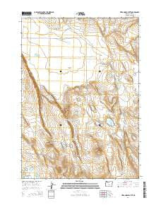 Tired Horse Butte Oregon Current topographic map, 1:24000 scale, 7.5 X 7.5 Minute, Year 2014