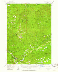Toketee Falls Oregon Historical topographic map, 1:62500 scale, 15 X 15 Minute, Year 1956