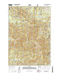 Tower Mountain Oregon Current topographic map, 1:24000 scale, 7.5 X 7.5 Minute, Year 2014