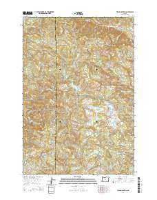 Trask Mountain Oregon Current topographic map, 1:24000 scale, 7.5 X 7.5 Minute, Year 2014