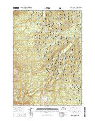 Trout Creek Butte Oregon Current topographic map, 1:24000 scale, 7.5 X 7.5 Minute, Year 2014
