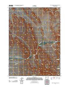 Trout Creek Canyon Oregon Historical topographic map, 1:24000 scale, 7.5 X 7.5 Minute, Year 2011