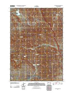 Tub Mountain Oregon Historical topographic map, 1:24000 scale, 7.5 X 7.5 Minute, Year 2011