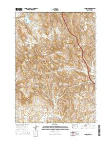 Tub Mountain Oregon Current topographic map, 1:24000 scale, 7.5 X 7.5 Minute, Year 2014