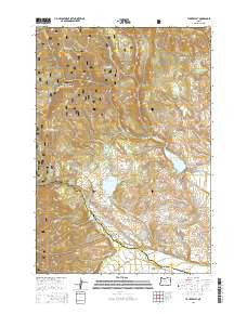 Tucker Flat Oregon Current topographic map, 1:24000 scale, 7.5 X 7.5 Minute, Year 2014
