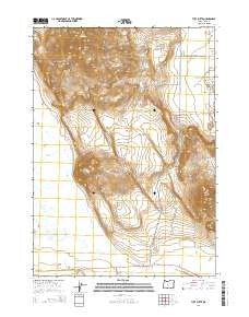 Tuff Butte Oregon Current topographic map, 1:24000 scale, 7.5 X 7.5 Minute, Year 2014
