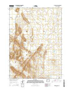 Turnbull Peak Oregon Current topographic map, 1:24000 scale, 7.5 X 7.5 Minute, Year 2014