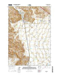 Turner Oregon Current topographic map, 1:24000 scale, 7.5 X 7.5 Minute, Year 2014