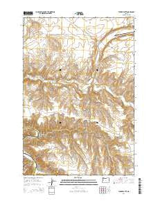 Turner Butte Oregon Current topographic map, 1:24000 scale, 7.5 X 7.5 Minute, Year 2014