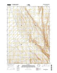 Twelvemile Ridge Oregon Current topographic map, 1:24000 scale, 7.5 X 7.5 Minute, Year 2014