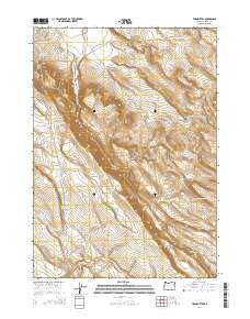 Twin Buttes Oregon Current topographic map, 1:24000 scale, 7.5 X 7.5 Minute, Year 2014