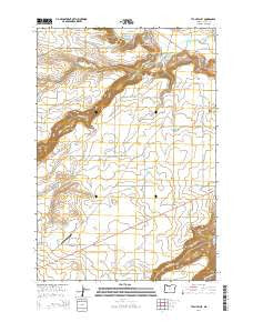 Tygh Valley Oregon Current topographic map, 1:24000 scale, 7.5 X 7.5 Minute, Year 2014