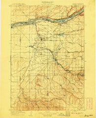 Umatilla Oregon Historical topographic map, 1:125000 scale, 30 X 30 Minute, Year 1908