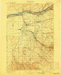 Umatilla Oregon Historical topographic map, 1:125000 scale, 30 X 30 Minute, Year 1908