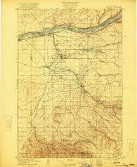 Umatilla Oregon Historical topographic map, 1:125000 scale, 30 X 30 Minute, Year 1908