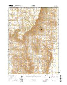 V Lake Oregon Current topographic map, 1:24000 scale, 7.5 X 7.5 Minute, Year 2014