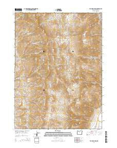 Van Horn Basin Oregon Current topographic map, 1:24000 scale, 7.5 X 7.5 Minute, Year 2014