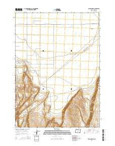 Vaughn Well Oregon Current topographic map, 1:24000 scale, 7.5 X 7.5 Minute, Year 2014