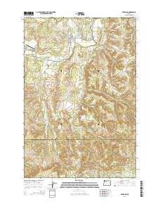 Vernonia Oregon Current topographic map, 1:24000 scale, 7.5 X 7.5 Minute, Year 2014