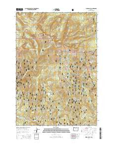 Vinegar Hill Oregon Current topographic map, 1:24000 scale, 7.5 X 7.5 Minute, Year 2014