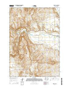 Vines Hill Oregon Current topographic map, 1:24000 scale, 7.5 X 7.5 Minute, Year 2014