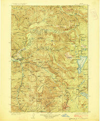 Waldo Lake Oregon Historical topographic map, 1:125000 scale, 30 X 30 Minute, Year 1925