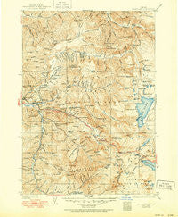 Waldo Lake Oregon Historical topographic map, 1:125000 scale, 30 X 30 Minute, Year 1925