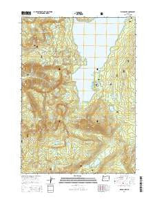Waldo Lake Oregon Current topographic map, 1:24000 scale, 7.5 X 7.5 Minute, Year 2014