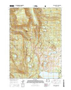 Waldo Mountain Oregon Current topographic map, 1:24000 scale, 7.5 X 7.5 Minute, Year 2014