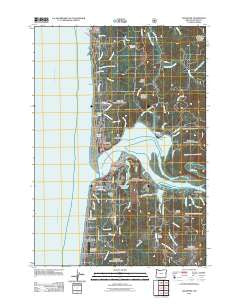 Waldport Oregon Historical topographic map, 1:24000 scale, 7.5 X 7.5 Minute, Year 2011