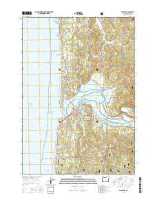 Waldport Oregon Current topographic map, 1:24000 scale, 7.5 X 7.5 Minute, Year 2014