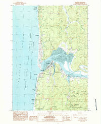 Waldport Oregon Historical topographic map, 1:24000 scale, 7.5 X 7.5 Minute, Year 1984