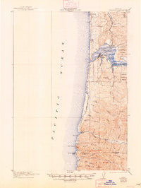 Waldport Oregon Historical topographic map, 1:62500 scale, 15 X 15 Minute, Year 1922