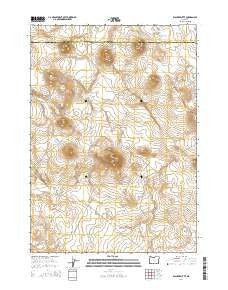Walker Butte Oregon Current topographic map, 1:24000 scale, 7.5 X 7.5 Minute, Year 2014