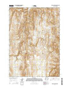 Wall Rock Springs Oregon Current topographic map, 1:24000 scale, 7.5 X 7.5 Minute, Year 2014